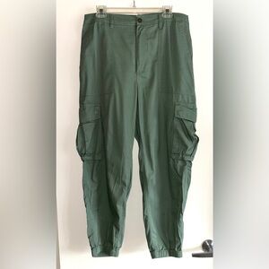 Abercrombie & Fitch Khaki Green Cargo Jogger Pant Sz L